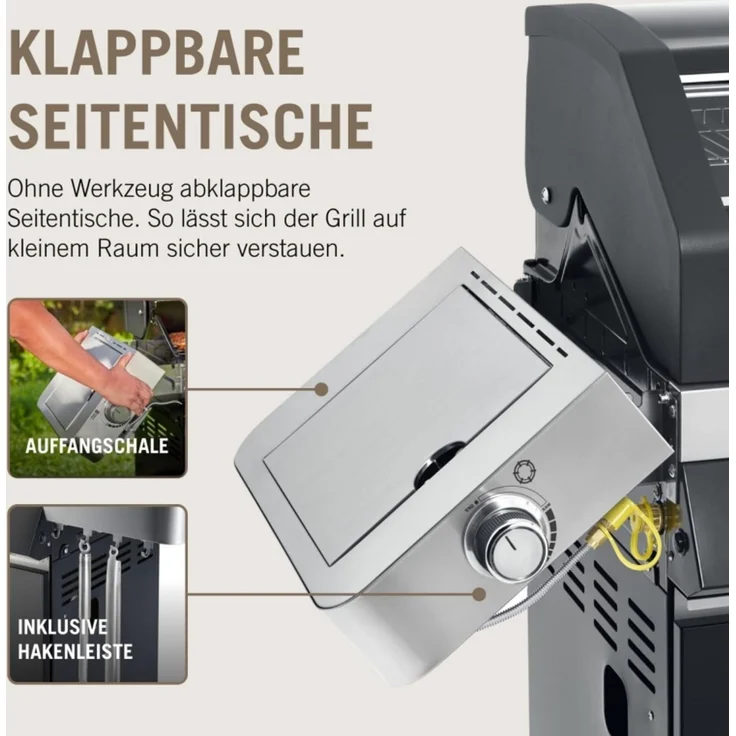 RÖSLE BBQ Gasgrill Videro G4-S Vario+ Schwarz mit Schutzhaube XL – Bild 6