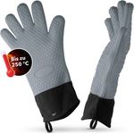 AVANA Topfhandschuhe Silikon Ofenhandschuhe Hitzebeständige Kochhandschuhe Handschuhe, Anti-Rutsch, weiches Baumwoll-Innenfutter, bis 250°C