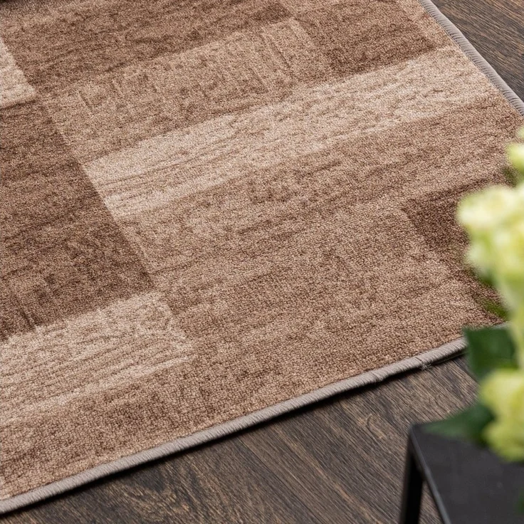 Mazovia Läufer Läufer Teppichläufer Brücke - Vorzimmer Küche - Beige, 67 x 100 cm, Kurzflor, Rutschfest, Meterware, Verschiedene Größen – Bild 2