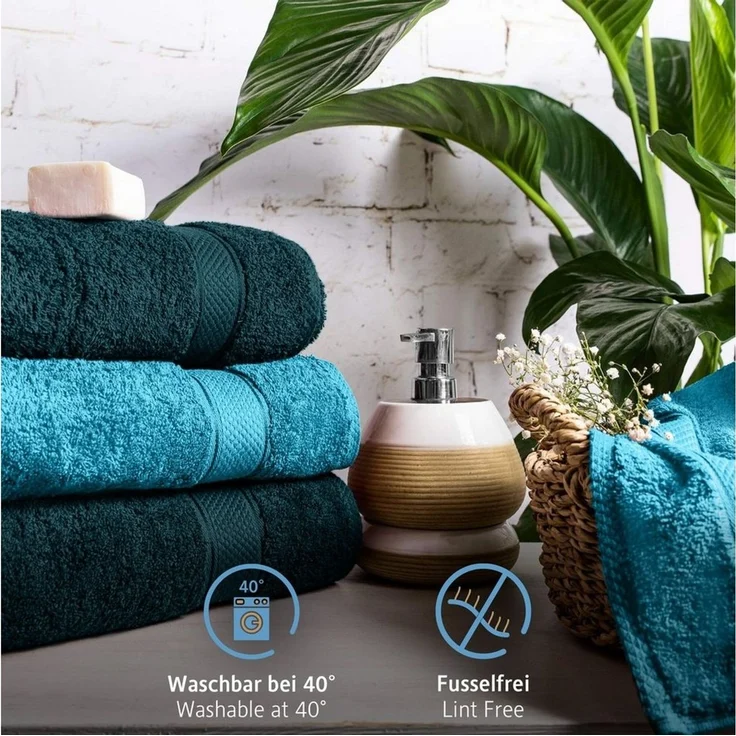 Komfortec Handtuch Set aus 100% Baumwolle, 4 Handtücher 50x100 cm und 4 Badetücher 70x140 cm, Frottee (Packung, 8-St), Duschtücher & Badehandtuch, Weich, Towel, Groß – Bild 2