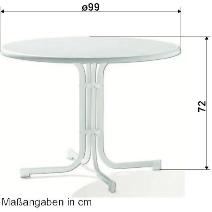 Boulevard-Klapptisch, Ø 100cm, graphit – Bild 6