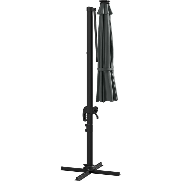 STEELSØN 'Elaris' Premium Sonnenschirm 300x300 cm quadratisch mit LED, neigbar und 360-Grad drehbar, anthrazit, Ampelschirm inkl. Hülle, extrem robuste Metall-Stange, 220 g/m² Polyester, UV50+ – Bild 13