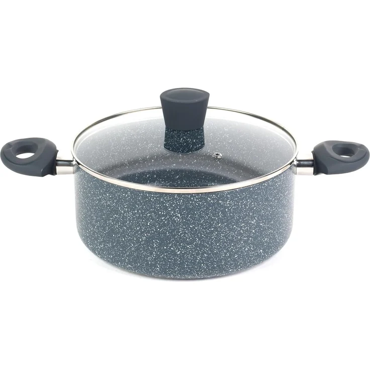 Russell Hobbs RH00849EU Nightfall Stone kochtopf, BPA-Frei, 4.5L Ungefähre Füllmenge antihaftbeschichtet 24cm töpf, Suppentopf klein mit Dampfauslass glas deckel, kochtöpfe induktion, Bakelite-griffs – Bild 1
