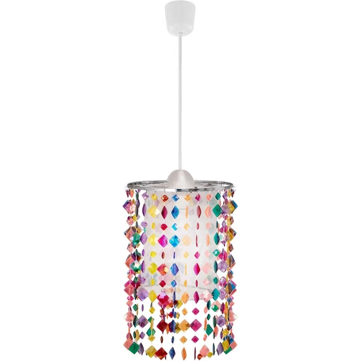 Hängeleuchte, Kristalle, bunt, Durchmesser 22,5 cm