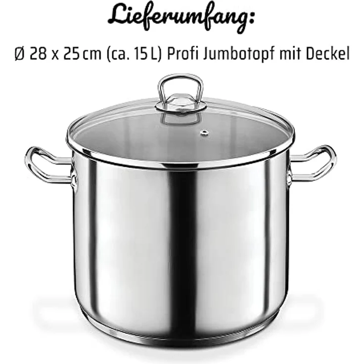 GSW Suppentopf Profi, Edelstahl, rostfrei, geeignet für die große Suppenküche, Induktion – Bild 7