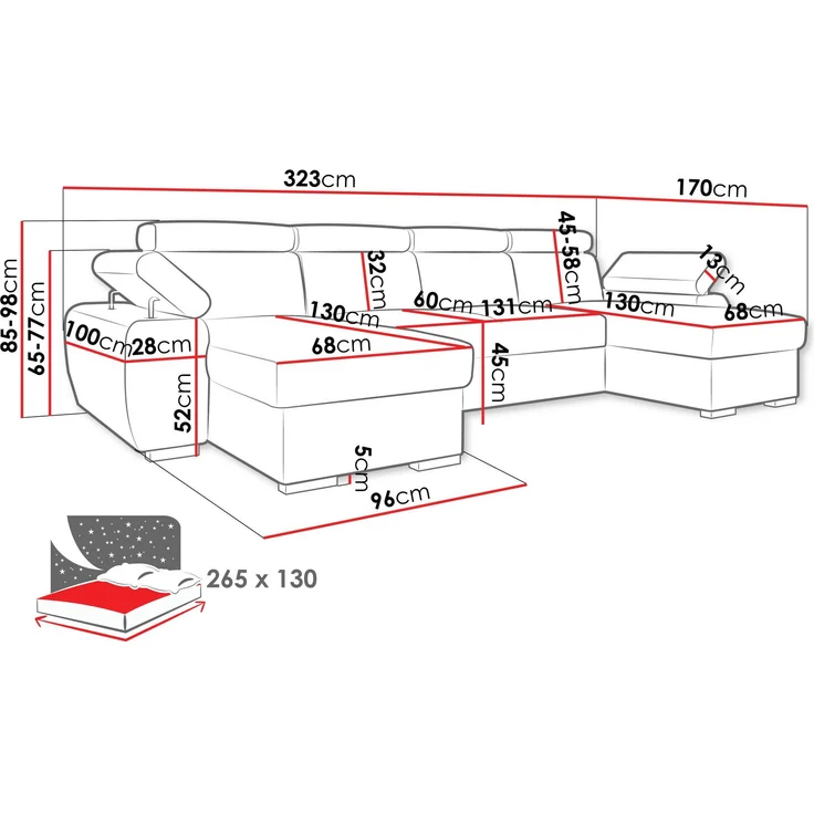 Wohnlandschaft Kolpoi U (Farbe: Lumo 55) – Bild 5