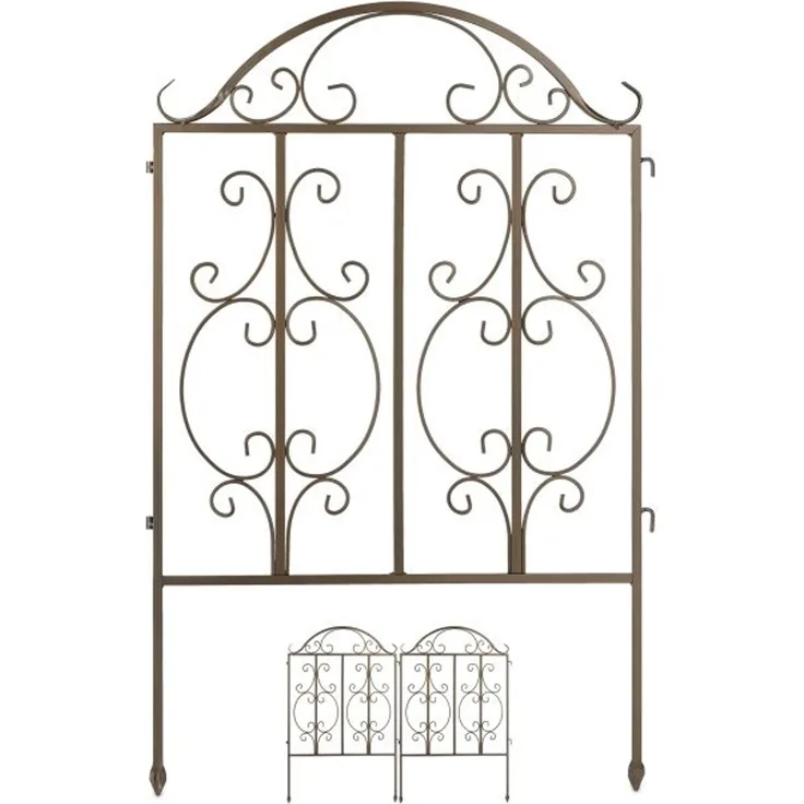 Gartenzaun Bronze 3er Set 10036844