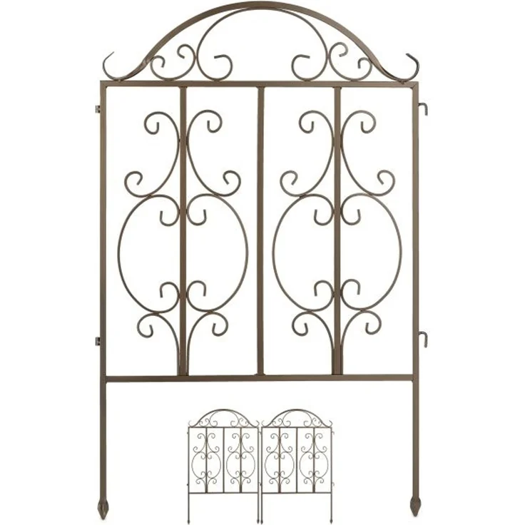 Gartenzaun Bronze 3er Set 10036844 – Bild 1