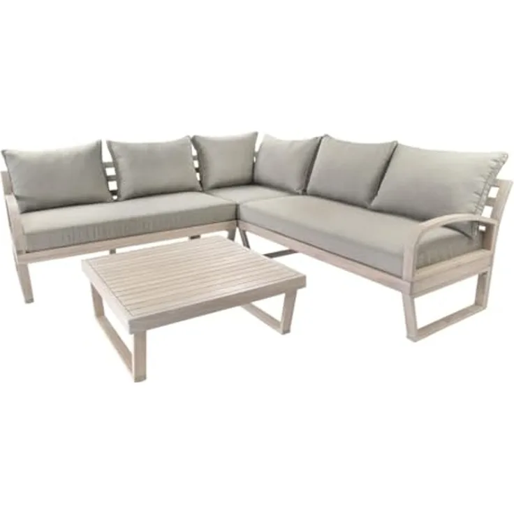 Jura Gartenlounge, Eukalyptus Holz, braun, für 5 Personen