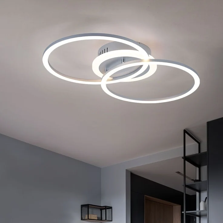 LED Deckenleuchte, Ringe, Switch-Dimmer, B 50 cm – Bild 8