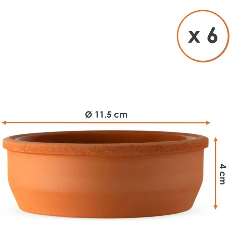 Spetebo Tapas-Schale XXL Tapas Schalen, Ton, (Anzahl, 1-tlg), Feuerfeste Auflaufform innen glasiert – Bild 4