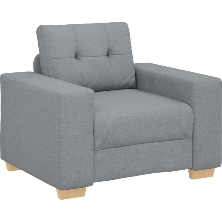vidaXL Sessel Hellgrau 100x78x80 cm Stoff 4105058 – Bild 2