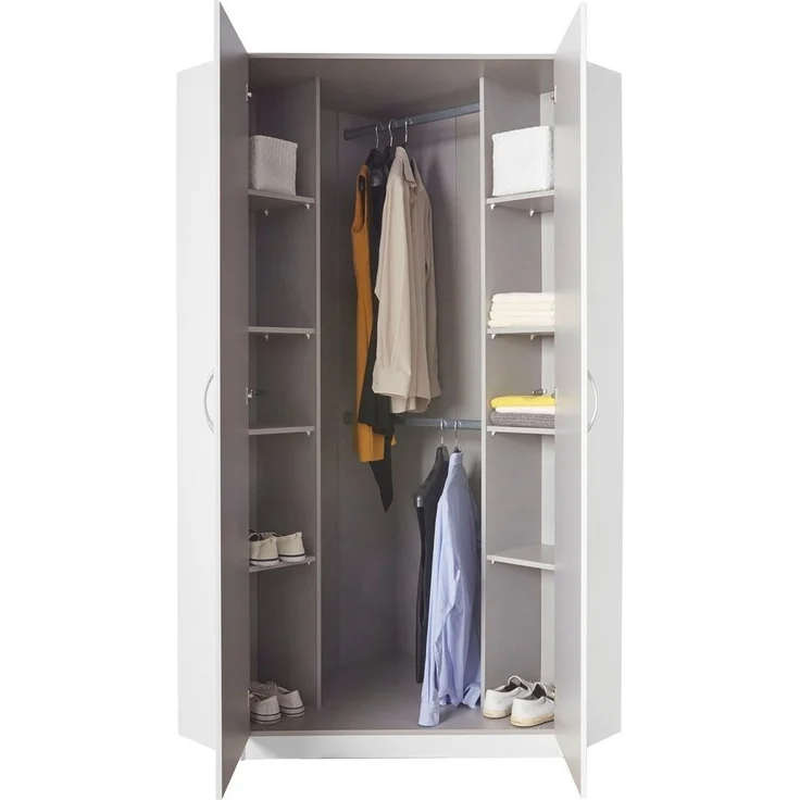 Eckschrank Bitburg Eckkleiderschrank 95x95cm Farbe: braun – Bild 2