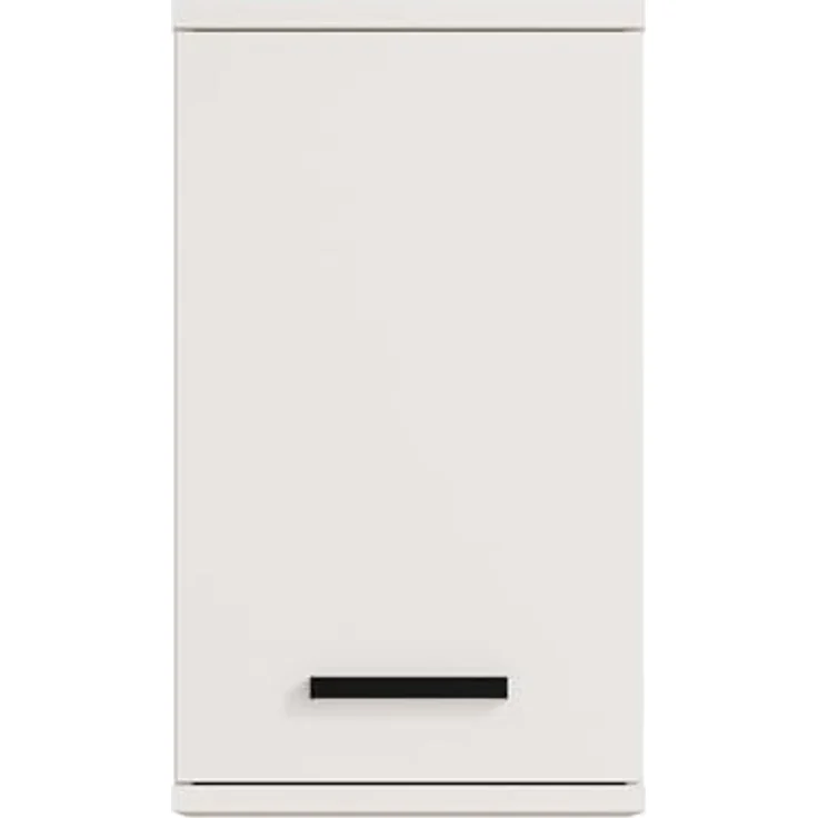 Forte VERIS Hängeschrank 40, moderner Badezimmerschrank, 1-türig, Kontrastgriff, Wandmontage, Holzwerkstoff, Kaschmir Beige, 40,2 cm breit x 68,8 cm hoch x 29 cm tief – Bild 3