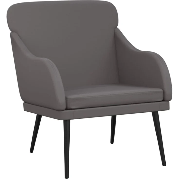 Sessel wohnzimmer, Relaxsessel Grau 63x76x80 cm Kunstleder – Bild 2