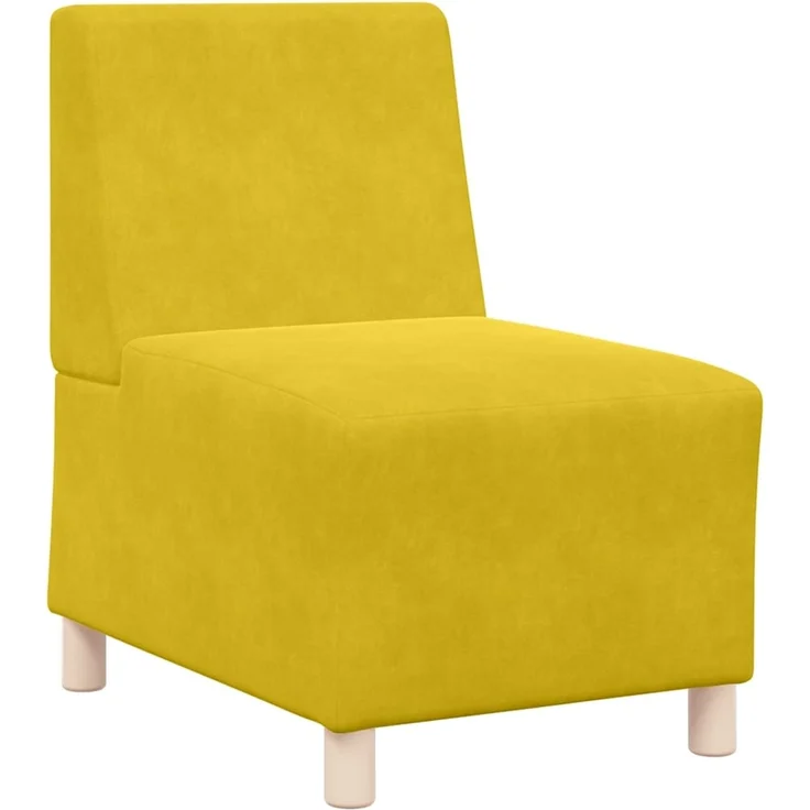 vidaXL Modulares Sofa ohne Armlehnen Gelb 55 cm Samt 4108486 – Bild 2