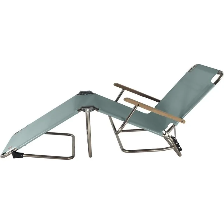 Dreibeinliege Amigo 40+ aus Aluminium mit Armlehne, Salbei
