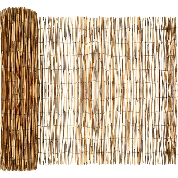 vidaXL Gartenzaun 400 x 100 cm Schilf Kohlenstoff 42031259 – Bild 2