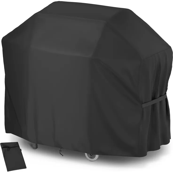 Velway Grillabdeckung 132 x 68 x 109 cm Wetterfest für Gasgrill - Grill Abdeckhaube Regendicht BBQ Abdeckung Cover Schutzhülle Haube Staubdicht Grill Abdeckplane Grillschutz - Schwarz