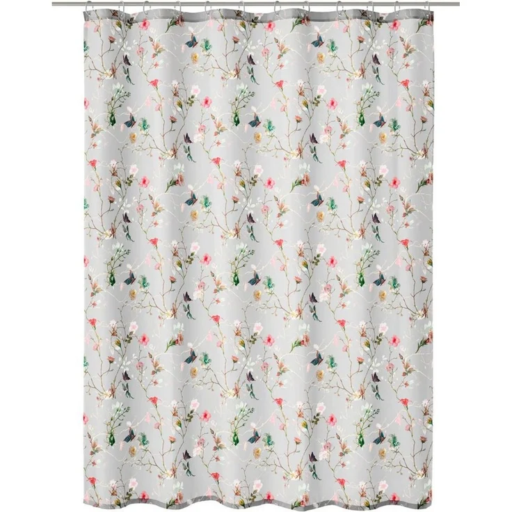 Kleine Wolke Duschvorhang Flores Multicolor, 180 x 200 cm – Bild 1