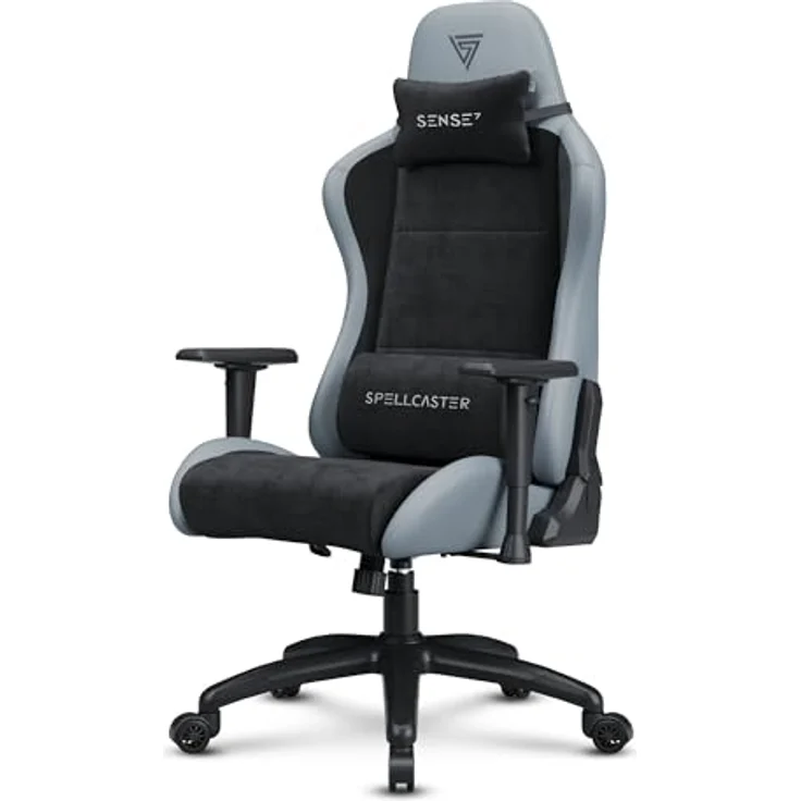SENSE7 Spellcaster FUKU XL Gaming Stuhl - Eco-Leder & Alcantara - Extra Breiter Komfort, 160° Neigung, Atmungsaktiver Schaum, Verstellbare Armlehnen - Für Große Nutzer, Luxuriöses Design – Bild 11