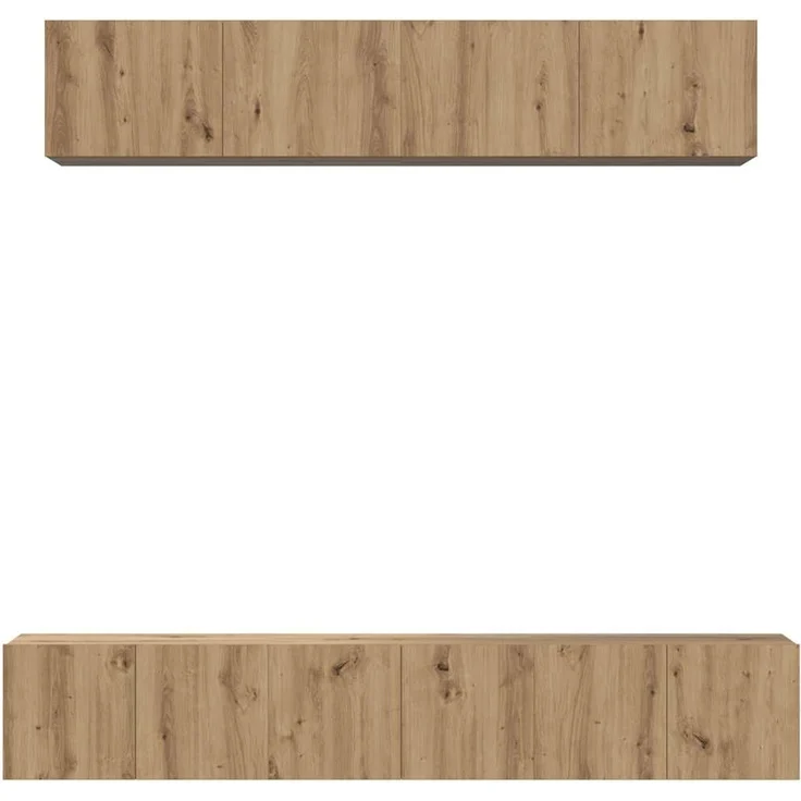 vidaXL TV-Schrankset Wandmontiert 5 pcs Artisan-Eiche Holzwerkstoff 3393407 – Bild 6