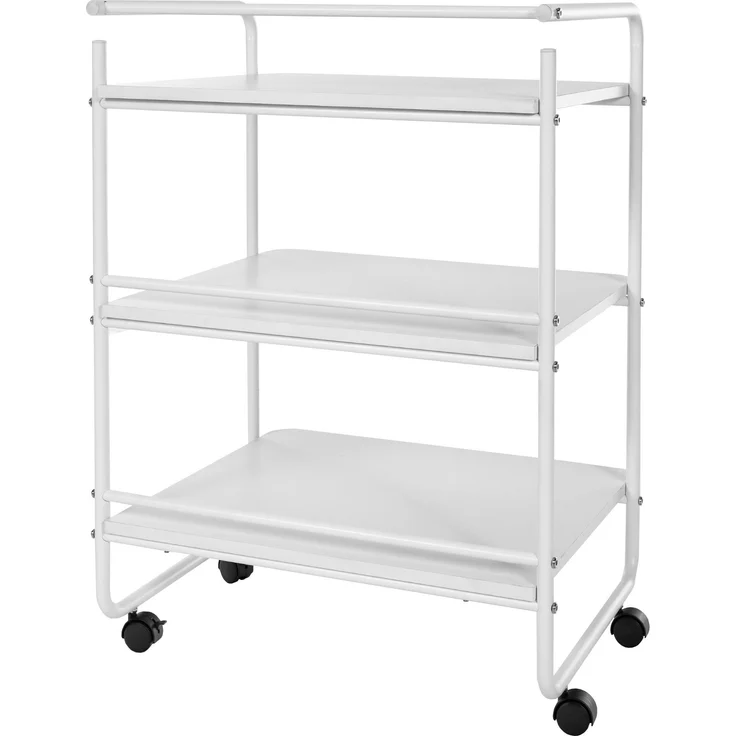 CLP Gerätewagen PL902 mit Rollen und drei Ablageflächen,weiß – Bild 6