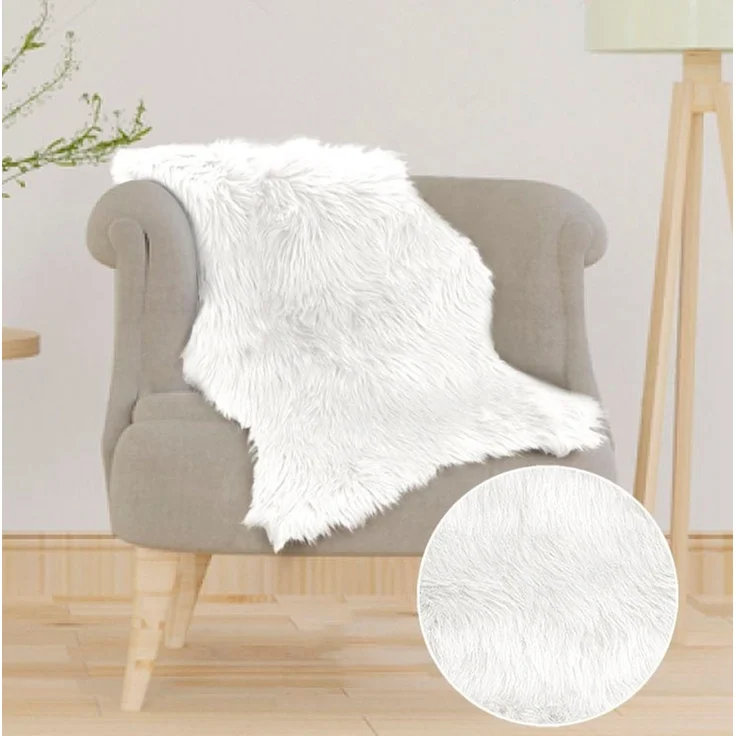 OTTO home Hochflor-Teppich Valeria Fellteppich kuschelig, fellförmig, Höhe: 60 mm, Kunstfell, Fellform, weiche Teppiche, Schlafzimmer, Wohnzimmer – Bild 2
