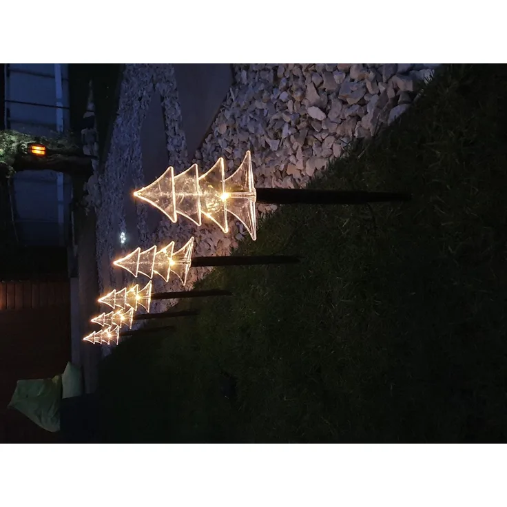 LED Tannenleuchtstäbe, mit 5 Stäben welche mit je 1 warmweisen LED ausgestattet sind
