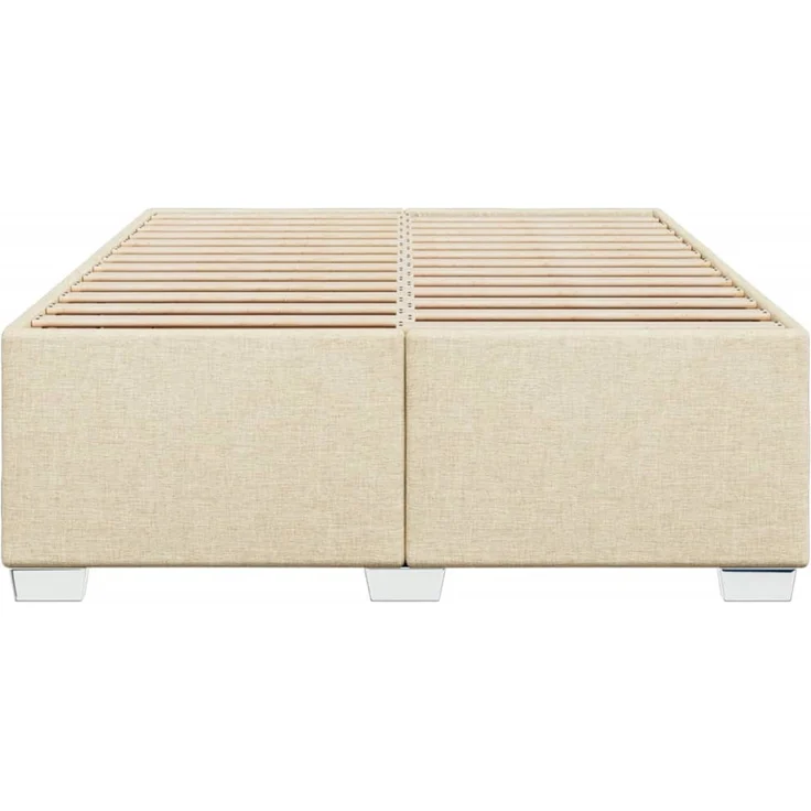vidaXL Bettgestell ohne Matratze Creme 140x190 cm Stoff 3284476 – Bild 4