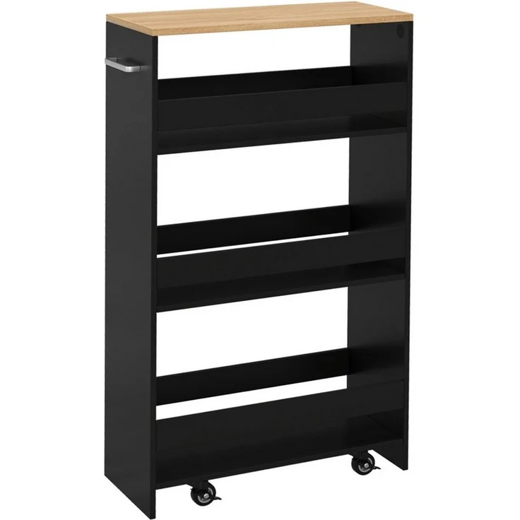 COSTWAY Küchenwagen, schmal, Nischenwagen 4 Ebenen, auf Rollen, 47,5x20x80,5cm – Bild 5