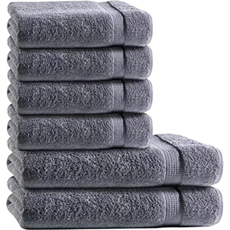 TRENDBUY24 Handtuch Set 6-TLG Premium Frottee Handtücher Duschtücher Set 100% Baumwolle, (Handtuch und Duschtuch, 6-St), schnell trocknend – Bild 2