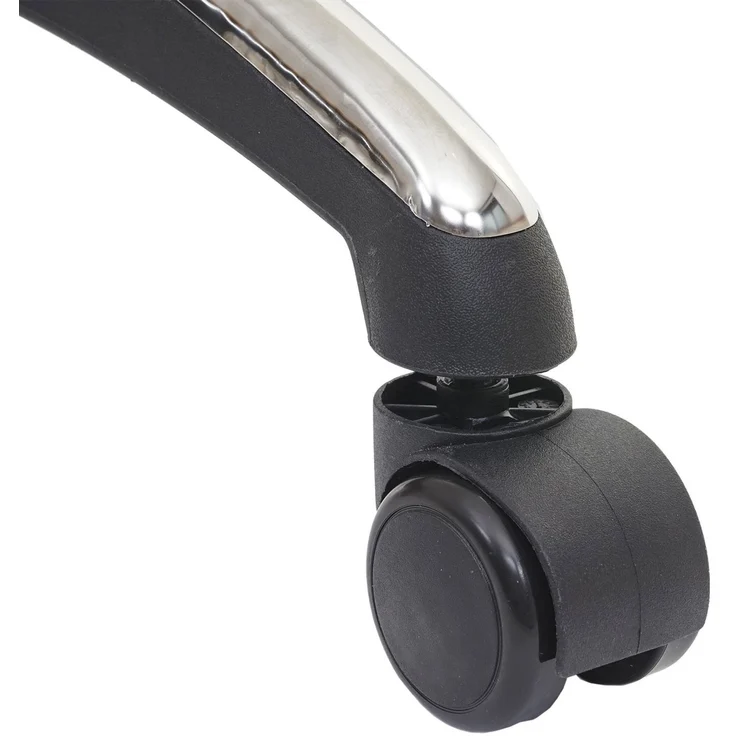 5er-Set Hartbodenrollen HWC-H86, Bürostuhl-Rollen Stuhlrollen, 150kg belastbar Ø 11mm ~ schwarz – Bild 2