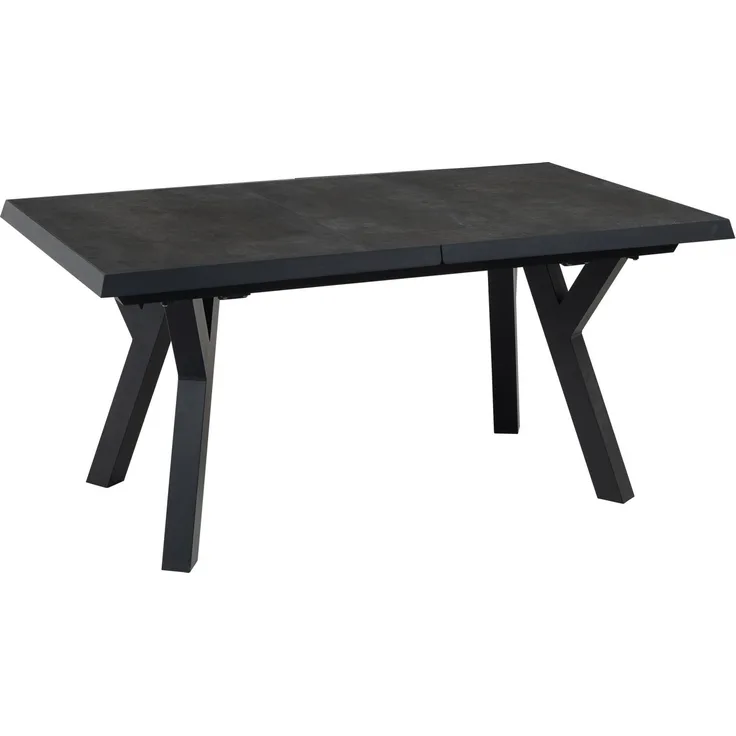 Gartentisch ausziehbar MURCIA NEGRO Metall Keramik anthrazit 163 x 93
