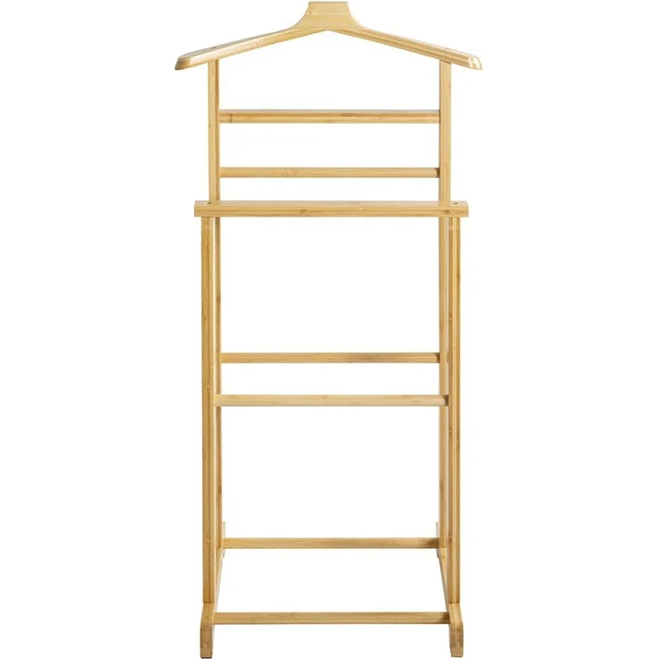 Haku Herrendiener Dressboy Anzugständer aus Bambus natur im Scandinavian-Stil, Gestell lackiert, belastbar bis 15 kg, 48x36x97 cm – Bild 4