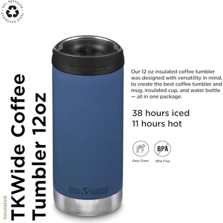 Klean Kanteen Tkwide Schlaufenkappe, Real Teal, Spülmaschinenfest, leicht zerlegbar, One Size – Bild 3
