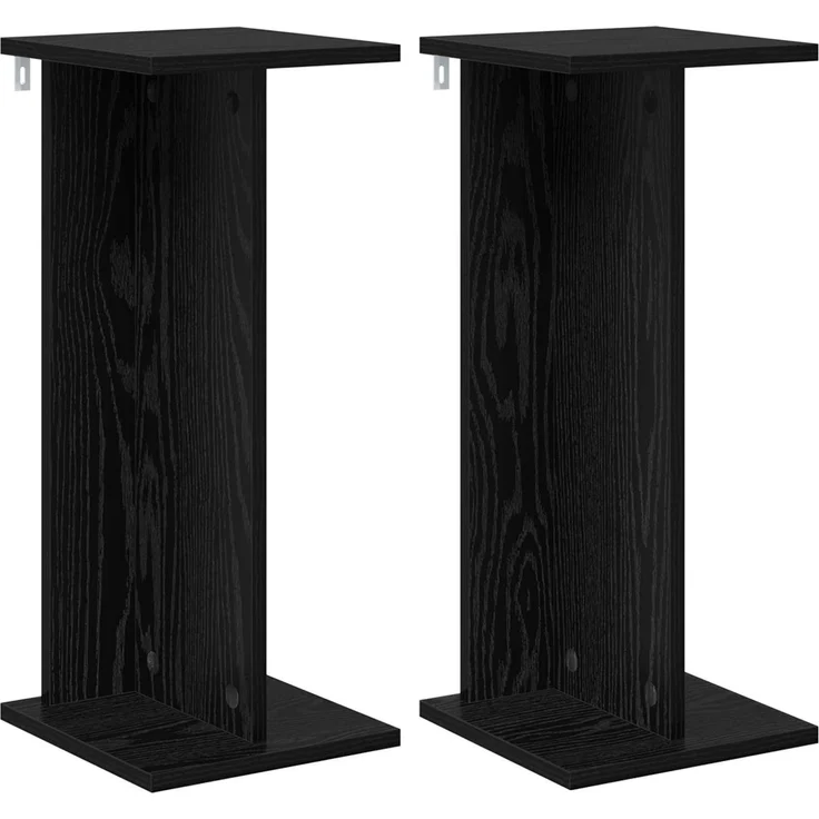 vidaXL Pflanzenständer 2 stk. Schwarz Eichen-Optik 25 x 25,5 x 60,5 cm 899661 – Bild 2