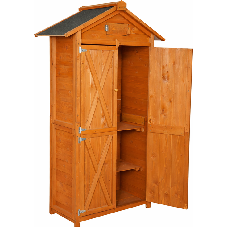 Werkzeugschrank aus Holz, ca. 88 x 45,5 x 168 cm, braun – Bild 5