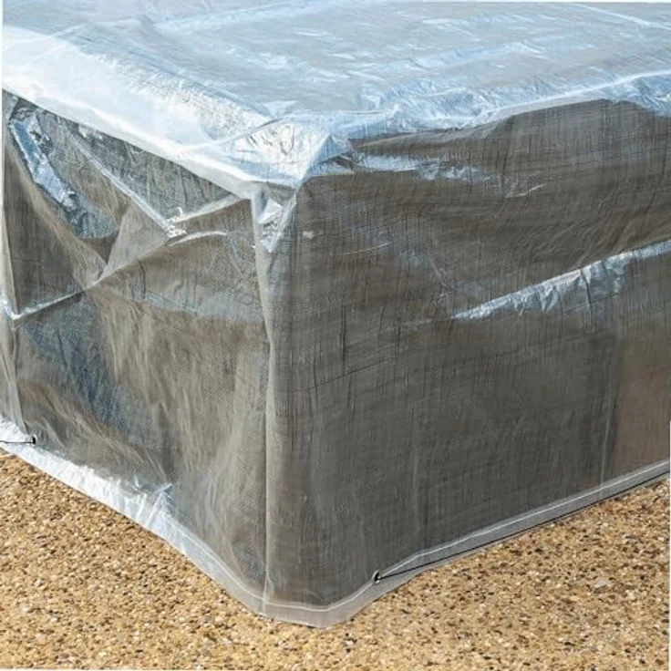 WERKA PRO Tischhülle 250x150x80cm, robuste Schutzabdeckung aus Polyethylen mit UV-Behandlung und Kordelzug – Bild 3