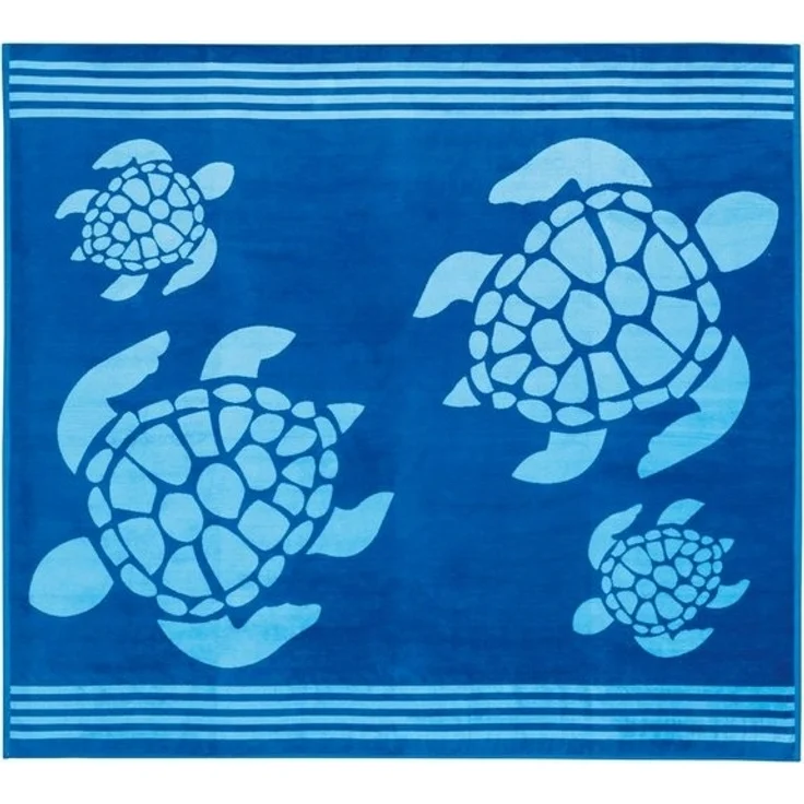 Delindo Lifestyle Strandtuch Tropical "Turtle", Ägyptische Baumwolle (1-St), Jacquard-gewebtes Motiv – Bild 4