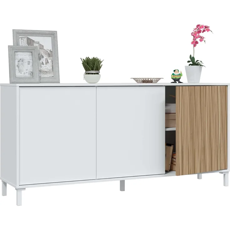 Calicosy Buffet 3 Türen L154 cm - Ethna - Weiß