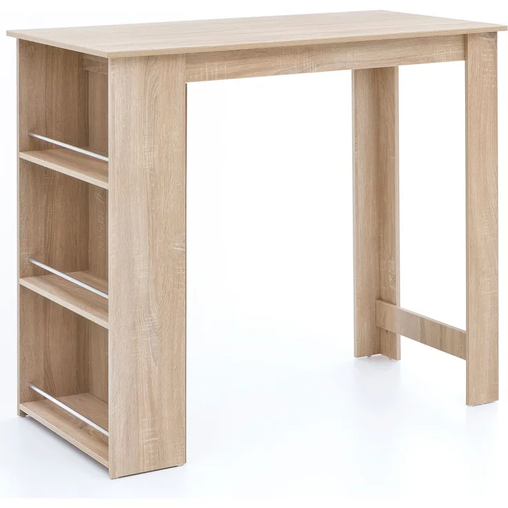 Stehtisch Sonoma Eiche Küchenbartisch Bartresen mit integriertem Regal