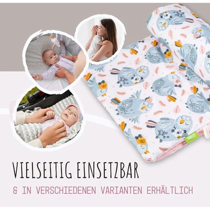 Babydecke LULANDO 100x75 cm flauschige Kuscheldecke für Neugeborene, Lulando, antiallergisch, pflegeleicht, 100% Baumwolle – Bild 8