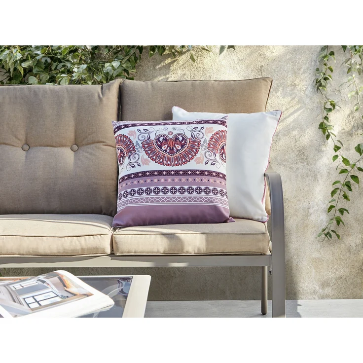 Gartenkissen 2er Set TVISTA Orientalisches Muster 45 x 45 cm Purpur – Bild 3