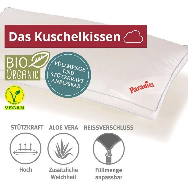 Paradies Kissen Softy fest Bio 80x80 cm – Bild 2