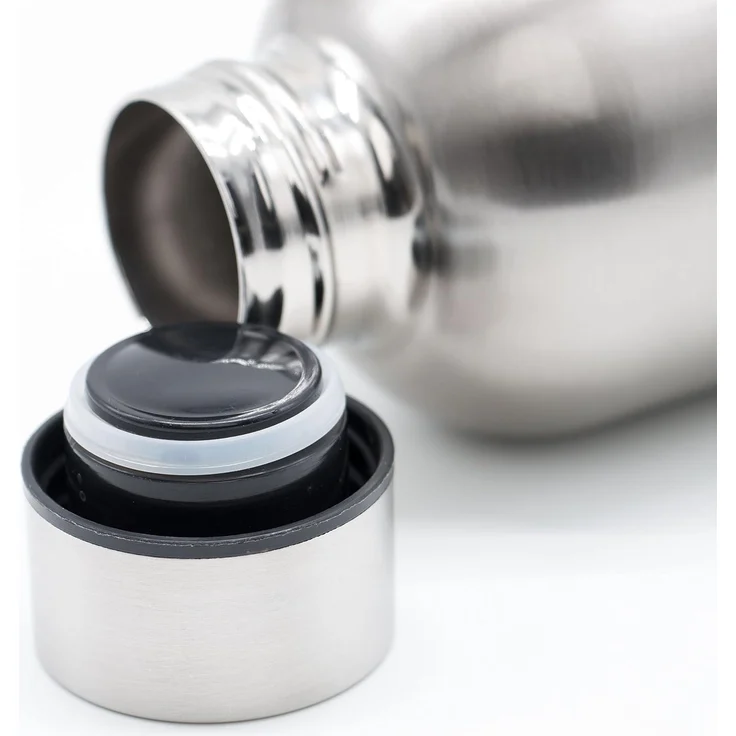 ZOLLNER Thermosflasche aus Edelstahl, 500 ml, silber, mit Schraubverschluß – Bild 4