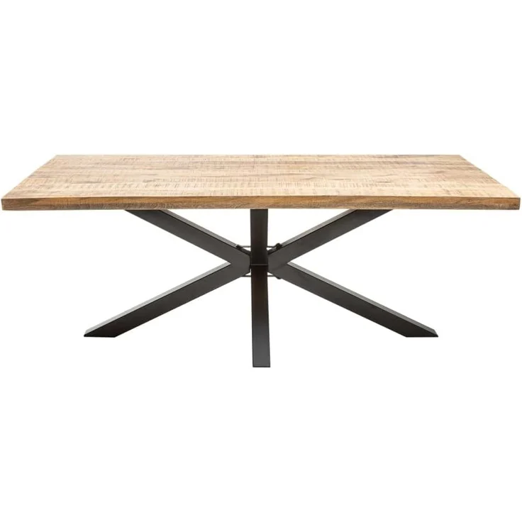 riess-ambiente Esstisch GALAXIE 160cm braun/schwarz – Massivholz, Stern-Gestell aus Metall, Industrial Design & bis zu 6 Personen – ideal für Dein Loft-Esszimmer – Bild 1