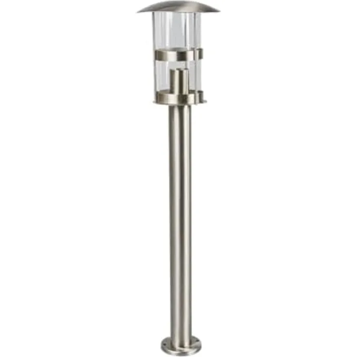 Lindby Außen-Stehlampe Noemi, Edelstahl Alu IP44, 1 x 60 W