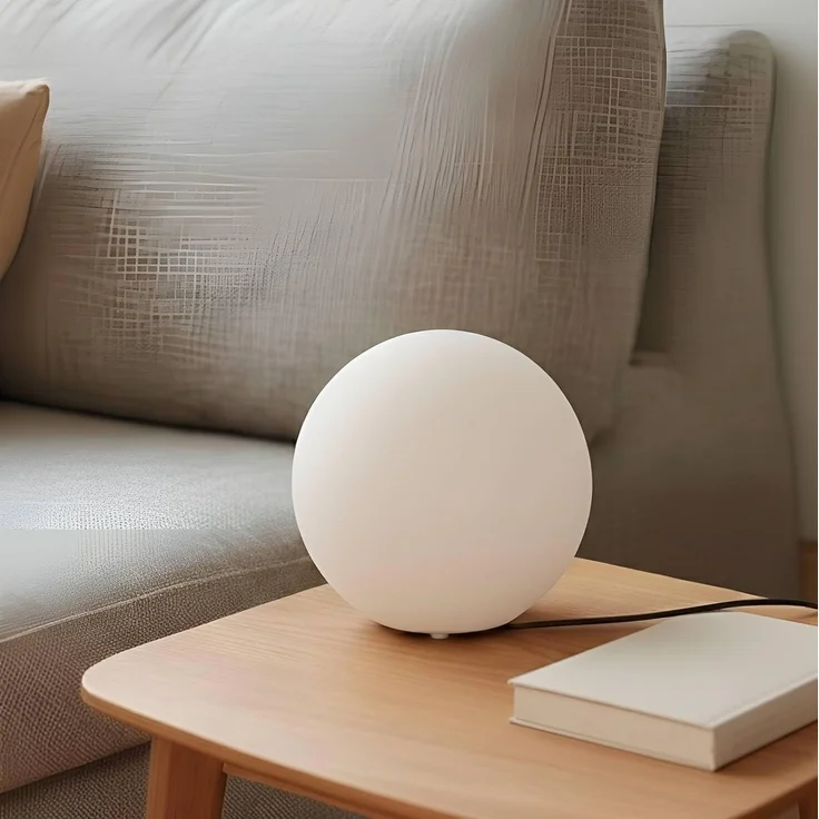 Lindby Tischleuchte Marike, Glas Weiß IP20, 1 x 15 W LED – Bild 3