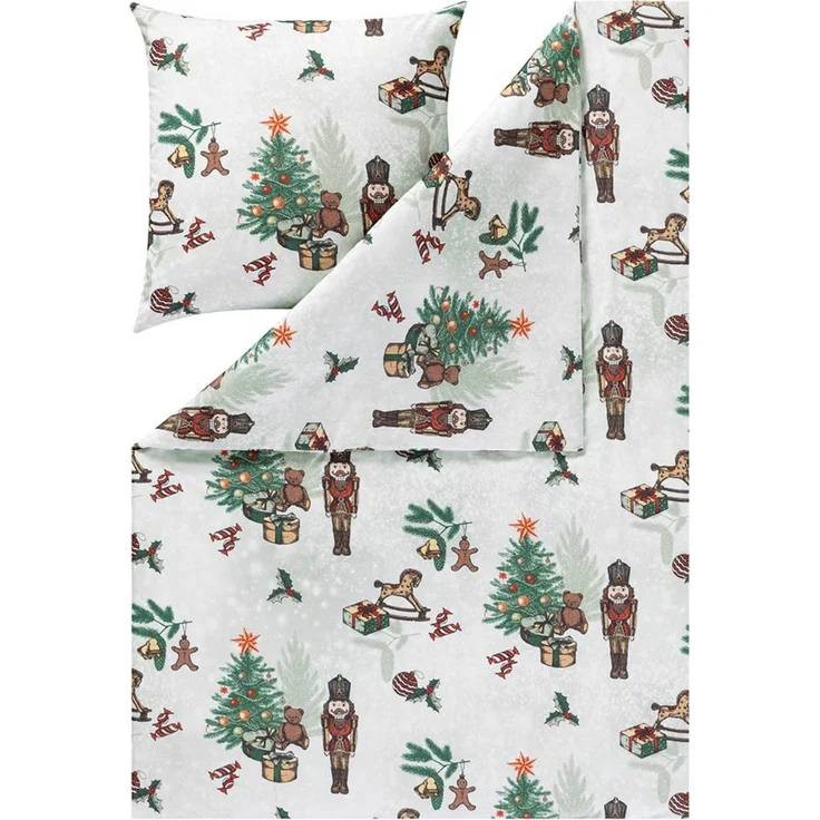 Estella Kuschel Flanell Bettwäsche 135x200 Nutcracker Nußknacker Weihnachten 4465-460 – Bild 2